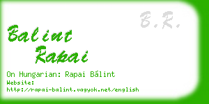 balint rapai business card